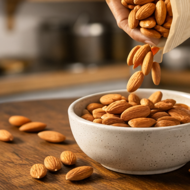 Anaajoo California Semi-Jumbo Almond (कैलिफोर्निया सेमी जंबो बादाम) | Medium-Large Badam, Premium Quality, Chemical-Free