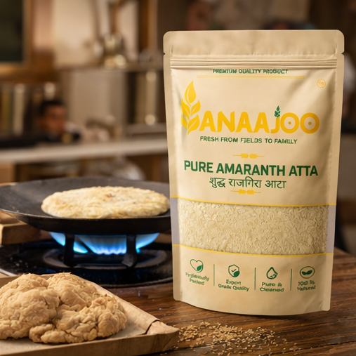 Anaajoo Pure Amaranth Atta (शुद्ध राजगिरा आटा) | Rajgira Flour, Vrat Special, High Protein, Chemical-Free