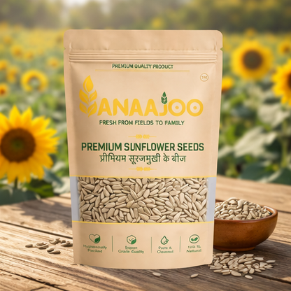 Anaajoo Premium Sunflower Seeds (प्रीमियम सूरजमुखी के बीज) | Healthy Super Seeds, Chemical-Free, Nutrient-Rich