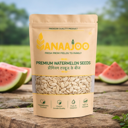 Anaajoo Premium Watermelon Seeds (प्रीमियम तरबूज के बीज) | Magaj Seeds, Light & Nutrient-Rich, Chemical-Free