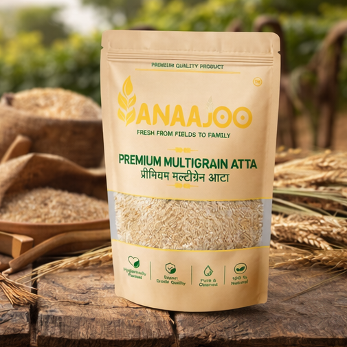 Anaajoo Premium Multigrain Atta (प्रीमियम मल्टीग्रेन आटा) | Healthy Flour Blend, High Fiber, Chemical-Free