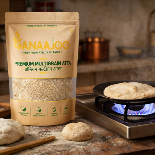 Anaajoo Premium Multigrain Atta (प्रीमियम मल्टीग्रेन आटा) | Healthy Flour Blend, High Fiber, Chemical-Free