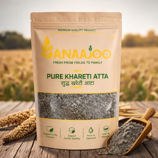 Anaajoo Pure Khareti Atta (शुद्ध खरेटी आटा) | Traditional Grain Flour, Chemical-Free, Natural & Authentic