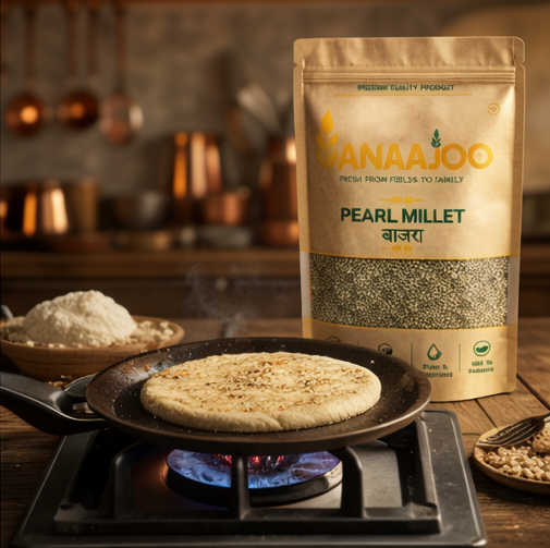 Anaajoo Pearl Millet (बाजरा) | Premium Bajra Grain, Chemical-Free, Sortex Cleaned, High-Fiber