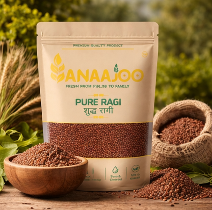 Anaajoo Pure Ragi (शुद्ध रागी) | Premium Finger Millet, Chemical-Free, Sortex Cleaned, Calcium-Rich Superfood