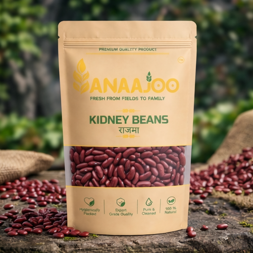 Anaajoo Kidney Beans (राजमा) | Premium Rajma Beans, Chemical-Free, Sortex Cleaned, High-Protein