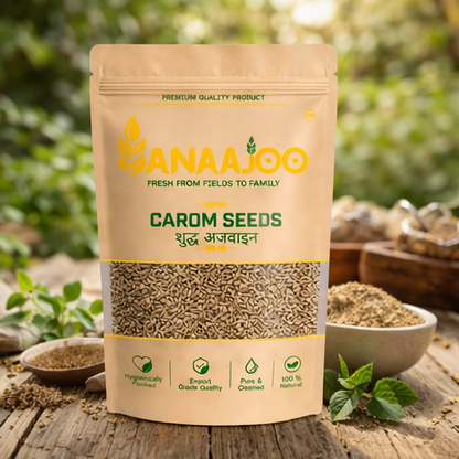 Anaajoo Carom Seeds (शुद्ध अजवाइन) | Premium Ajwain, Chemical-Free, Sortex Cleaned, Strong Aroma