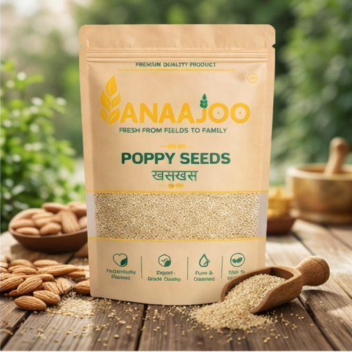Anaajoo Poppy Seeds (खसखस) | Premium Khas Khas, Chemical-Free, Rich Texture & Natural Seeds