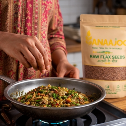 Anaajoo Raw Flax Seeds (अलसी के बीज) | Premium Alsi Seeds, Omega-Rich, Chemical-Free Superfood
