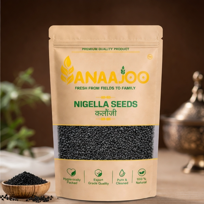 Anaajoo Nigella Seeds (कलौंजी) | Premium Kalonji, Chemical-Free, Sortex Cleaned, Strong Flavor