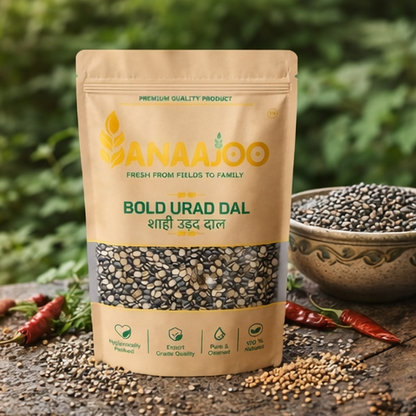 Anaajoo Bold Urad Dal (शाही उड़द दाल) | Premium Urad Dal, Creamy Texture, Chemical-Free, High Quality