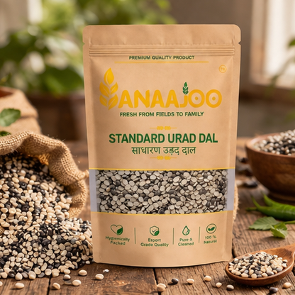 Anaajoo Standard Urad Dal (साधारण उड़द दाल) | Premium Black Gram Dal, Daily Use, Chemical-Free