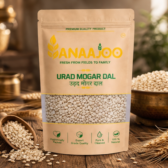 Anaajoo Urad Mogar Dal (उड़द मोगर दाल) | Skinless Urad Dal, Premium Quality, Chemical-Free, Smooth Texture