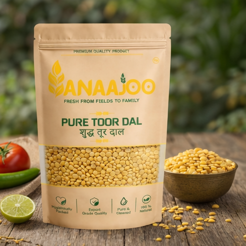 Anaajoo Pure Toor Dal (शुद्ध तूर दाल) | Arhar Dal, Premium Quality, Chemical-Free, Protein-Rich