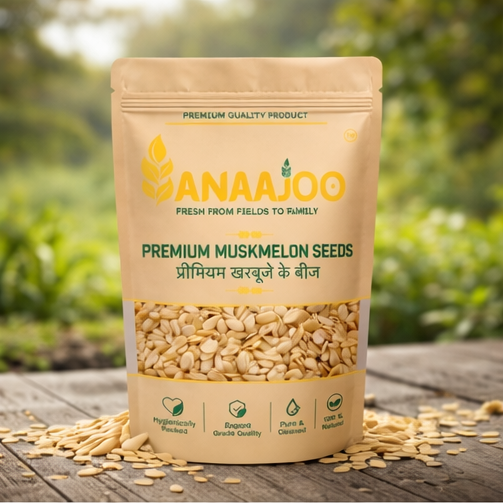 Anaajoo Premium Muskmelon Seeds (प्रीमियम खरबूजे के बीज) | Magaj Seeds, Nutrient-Rich, Chemical-Free
