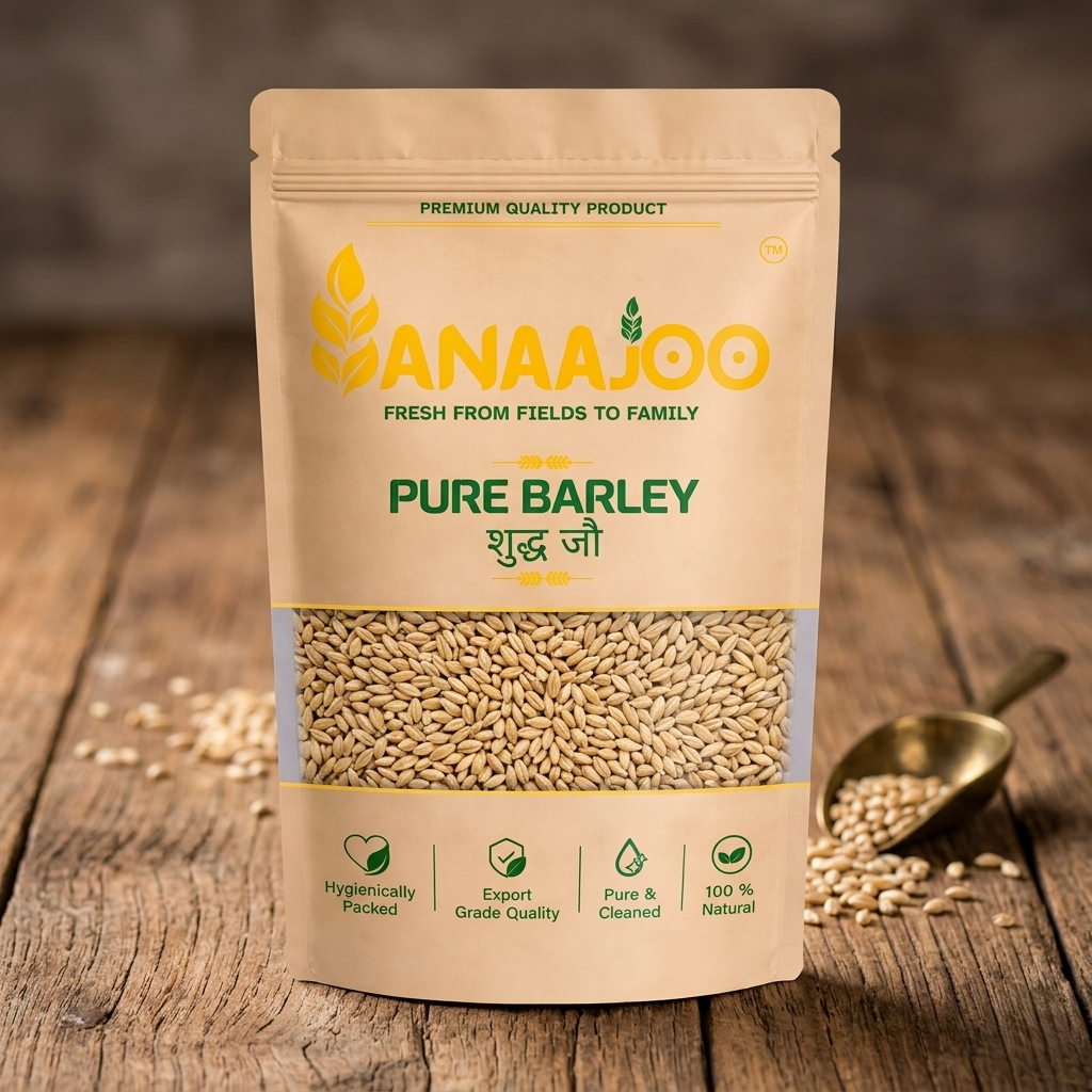 Anaajoo Pure Barley (शुद्ध जौ) | Premium Jau Grain, Chemical-Free, Sortex Cleaned, High-Fiber