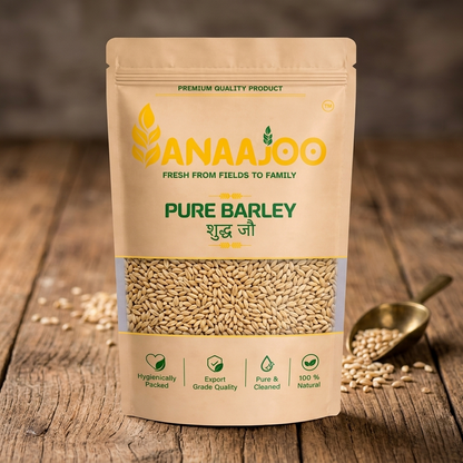 Anaajoo Pure Barley (शुद्ध जौ) | Premium Jau Grain, Chemical-Free, Sortex Cleaned, High-Fiber