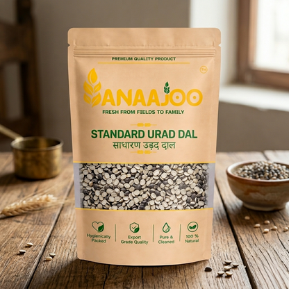 Anaajoo Standard Urad Dal (साधारण उड़द दाल) | Premium Black Gram Dal, Daily Use, Chemical-Free