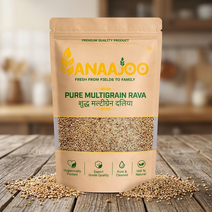 Anaajoo Pure Multigrain Rava (शुद्ध मल्टीग्रेन दलिया) | Healthy Mixed Grain Daliya, High Fiber, Chemical-Free