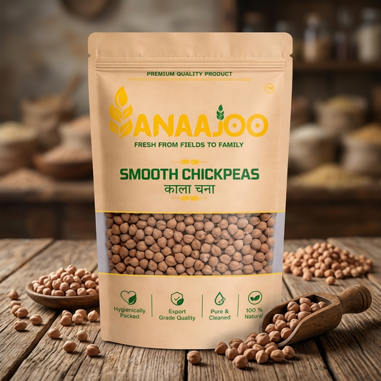 Anaajoo Smooth Chickpeas (काला चना) | Premium Black Chana, Chemical-Free, Sortex Cleaned, High-Protein