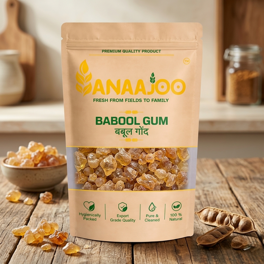 Anaajoo Babool Gum (बबूल गोंद) | Edible Gond, Natural & Chemical-Free, Premium Quality