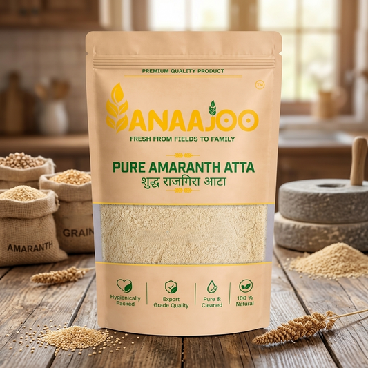 Anaajoo Pure Amaranth Atta (शुद्ध राजगिरा आटा) | Rajgira Flour, Vrat Special, High Protein, Chemical-Free