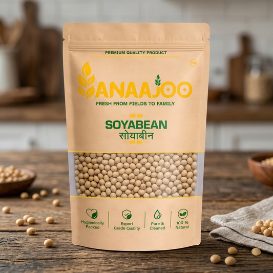Anaajoo Soyabean (सोयाबीन) | Premium Soya Beans, Chemical-Free, Sortex Cleaned, High-Protein