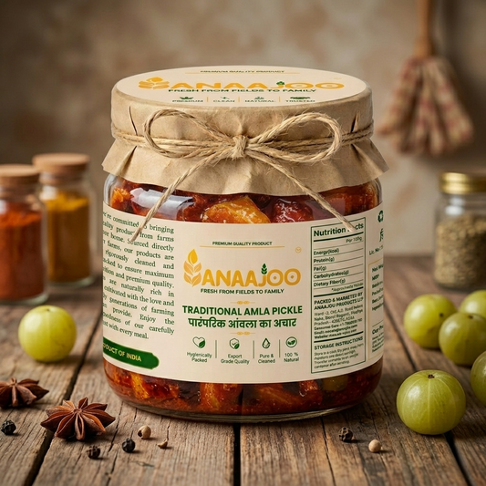 Anaajoo Traditional Amla Pickle (पारंपारिक आंवला का अचार) | Handmade, Chemical-Free, Authentic Homemade Taste
