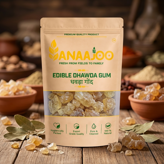 Anaajoo Edible Dhawda Gum (धावड़ा गोंद) | Natural Gond, Premium Quality, Chemical-Free, Traditional Superfood