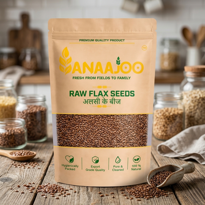 Anaajoo Raw Flax Seeds (अलसी के बीज) | Premium Alsi Seeds, Omega-Rich, Chemical-Free Superfood