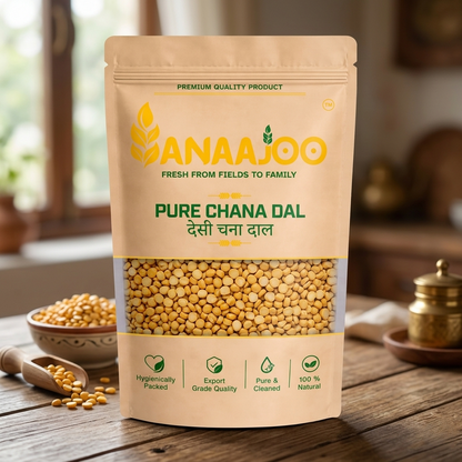 Anaajoo Pure Chana Dal (देसी चना दाल) | Premium Bengal Gram Dal, Chemical-Free, Protein-Rich