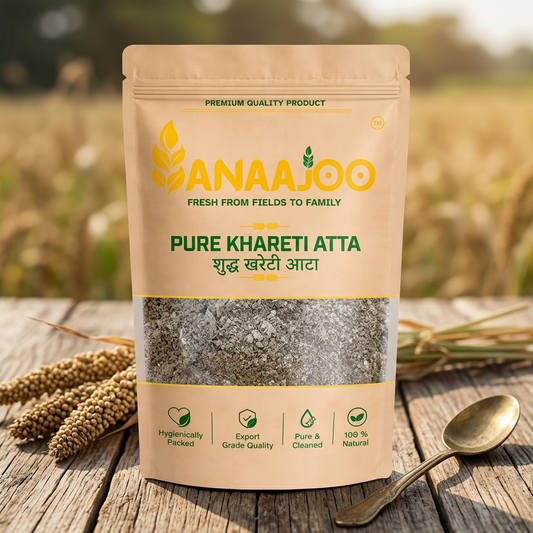 Anaajoo Pure Khareti Atta (शुद्ध खरेटी आटा) | Traditional Grain Flour, Chemical-Free, Natural & Authentic