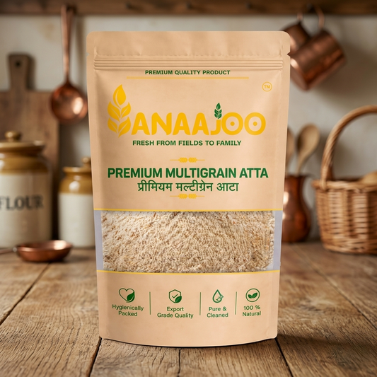 Anaajoo Premium Multigrain Atta (प्रीमियम मल्टीग्रेन आटा) | Healthy Flour Blend, High Fiber, Chemical-Free
