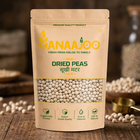 Anaajoo Dried Peas (सूखी मटर) | Premium Matar, Chemical-Free, Sortex Cleaned, High-Protein