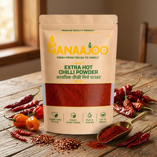 Anaajoo Extra Hot Chilli Powder (अत्यधिक तीखी मिर्च पाउडर) | Premium Lal Mirch Powder, Strong Spice, Chemical-Free
