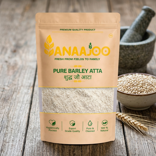 Anaajoo Pure Barley Atta (शुद्ध जौ आटा) | Barley Flour, High Fiber, Cooling Grain, Chemical-Free