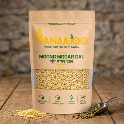 Anaajoo Moong Mogar Dal (मूंग मोगर दाल) | Yellow Moong Dal, Premium Quality, Chemical-Free, Easy to Digest