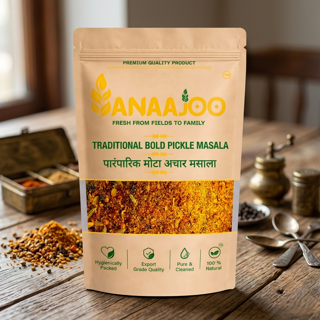 Anaajoo Traditional Bold Pickle Masala (पारंपारिक मोटा अचार मसाला) | Premium Achar Masala, Coarse Blend, Chemical-Free