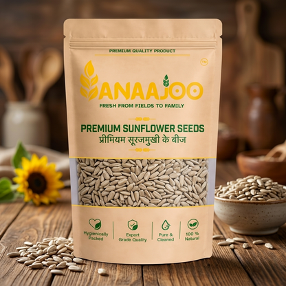 Anaajoo Premium Sunflower Seeds (प्रीमियम सूरजमुखी के बीज) | Healthy Super Seeds, Chemical-Free, Nutrient-Rich