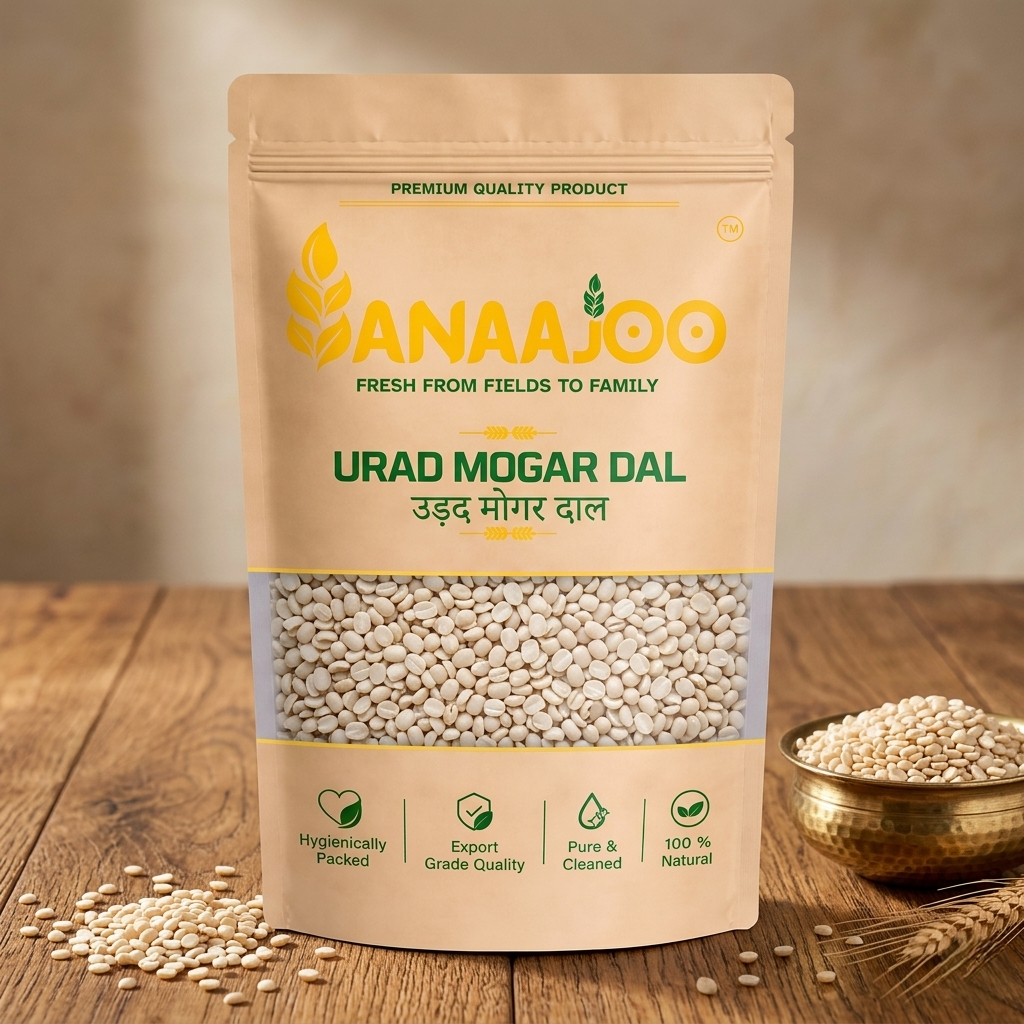 Anaajoo Urad Mogar Dal (उड़द मोगर दाल) | Skinless Urad Dal, Premium Quality, Chemical-Free, Smooth Texture