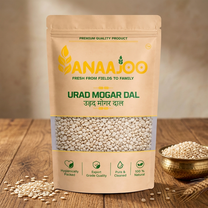 Anaajoo Urad Mogar Dal (उड़द मोगर दाल) | Skinless Urad Dal, Premium Quality, Chemical-Free, Smooth Texture