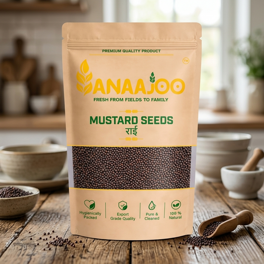 Anaajoo Mustard Seeds (राई) | Premium Rai Seeds, Chemical-Free, Sortex Cleaned, Strong Aroma