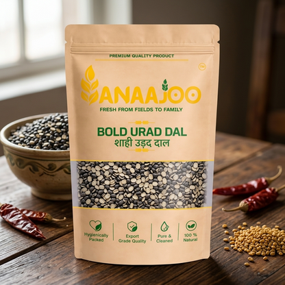 Anaajoo Bold Urad Dal (शाही उड़द दाल) | Premium Urad Dal, Creamy Texture, Chemical-Free, High Quality