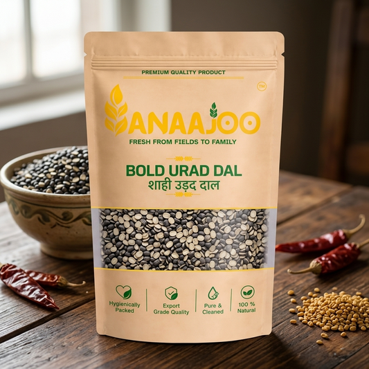 Anaajoo Bold Urad Dal (शाही उड़द दाल) | Premium Urad Dal, Creamy Texture, Chemical-Free, High Quality