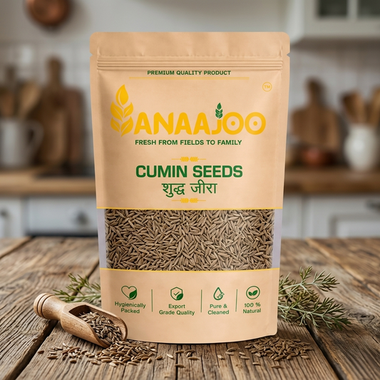 Anaajoo Cumin Seeds (शुद्ध जीरा) | Premium Jeera, Chemical-Free, Sortex Cleaned, Strong Aroma