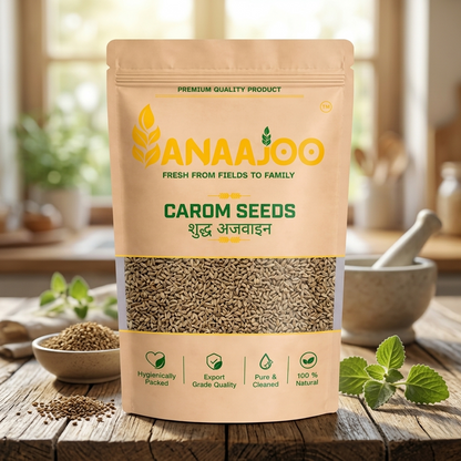 Anaajoo Carom Seeds (शुद्ध अजवाइन) | Premium Ajwain, Chemical-Free, Sortex Cleaned, Strong Aroma