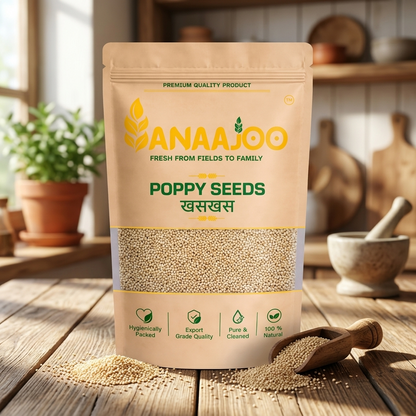 Anaajoo Poppy Seeds (खसखस) | Premium Khas Khas, Chemical-Free, Rich Texture & Natural Seeds