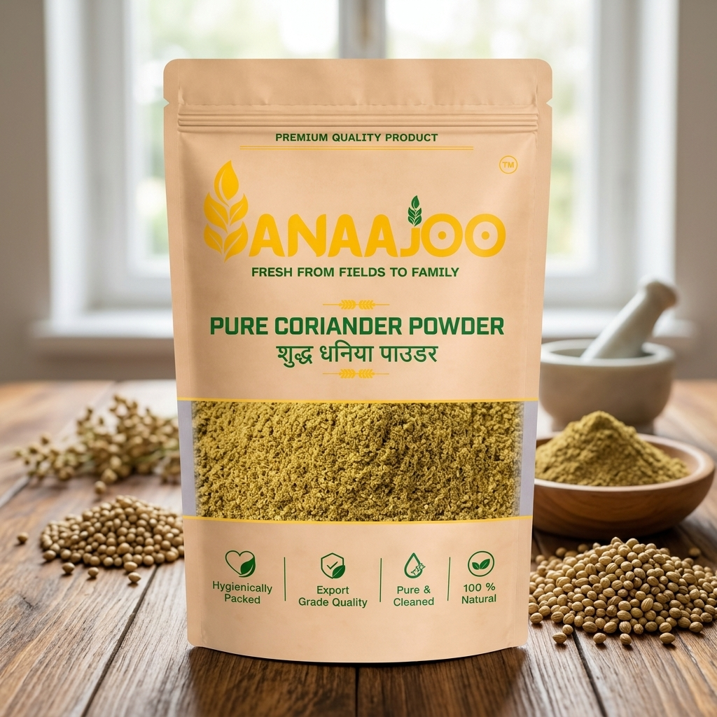 Anaajoo Pure Coriander Powder (शुद्ध धनिया पाउडर) | Premium Dhaniya Powder, Chemical-Free, Fresh Aroma