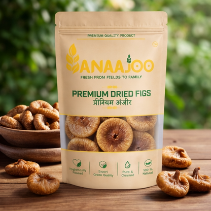 Anaajoo Premium Dried Figs (प्रीमियम अंजीर) | Anjeer, Natural Dry Fruit, Chemical-Free, Rich in Fiber