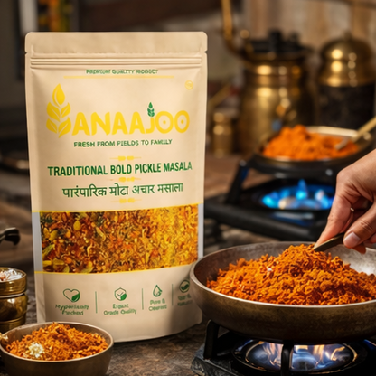 Anaajoo Traditional Bold Pickle Masala (पारंपारिक मोटा अचार मसाला) | Premium Achar Masala, Coarse Blend, Chemical-Free
